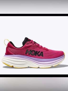 Authentic Hoka One One Bondi 8 Ladies Size 9 “Cherries Jubilee/Pink Yarrow”